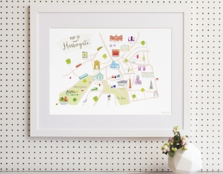 Win a bespoke map of Harrogate, from original hand-drawn illustrations