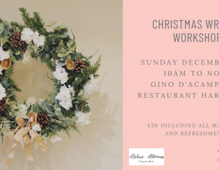 Christmas Wreath Making Workshop – Sunday 2nd December, 10am