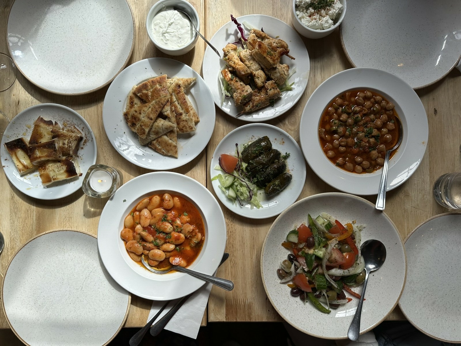 Places to eat in Leeds - a Mezze of Greek food
